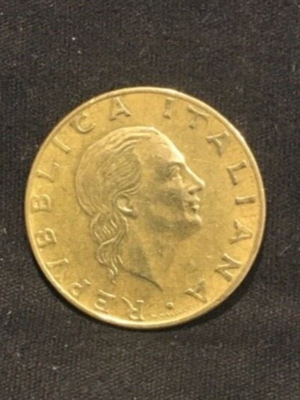 Italy, 200 Lire, 1980, Rome, Au Aluminum-Bronze, With Signature #203905368285